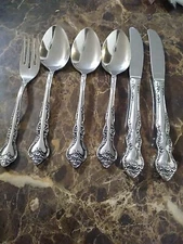LANCASTER JAPAN STAINLESS 2 DINNER KNIVES 3 SOUP SPOONS 1 SALAD FORK FLATWARE