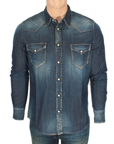 Camicia jeans uomo cotone CYCLE MCM099/N D689 2653 DENIM STRETCH grammatura  6,5 | eBay