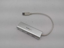 StarTech ST43004UA 4 Port Portable USB 3.0 Hub with Built-in Cable - Aluminum