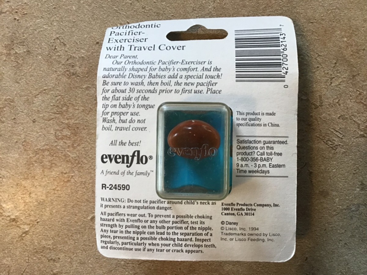 Vintage Disney Babies Evenflo Pacifier Novelty Nurser Baby Mickey
