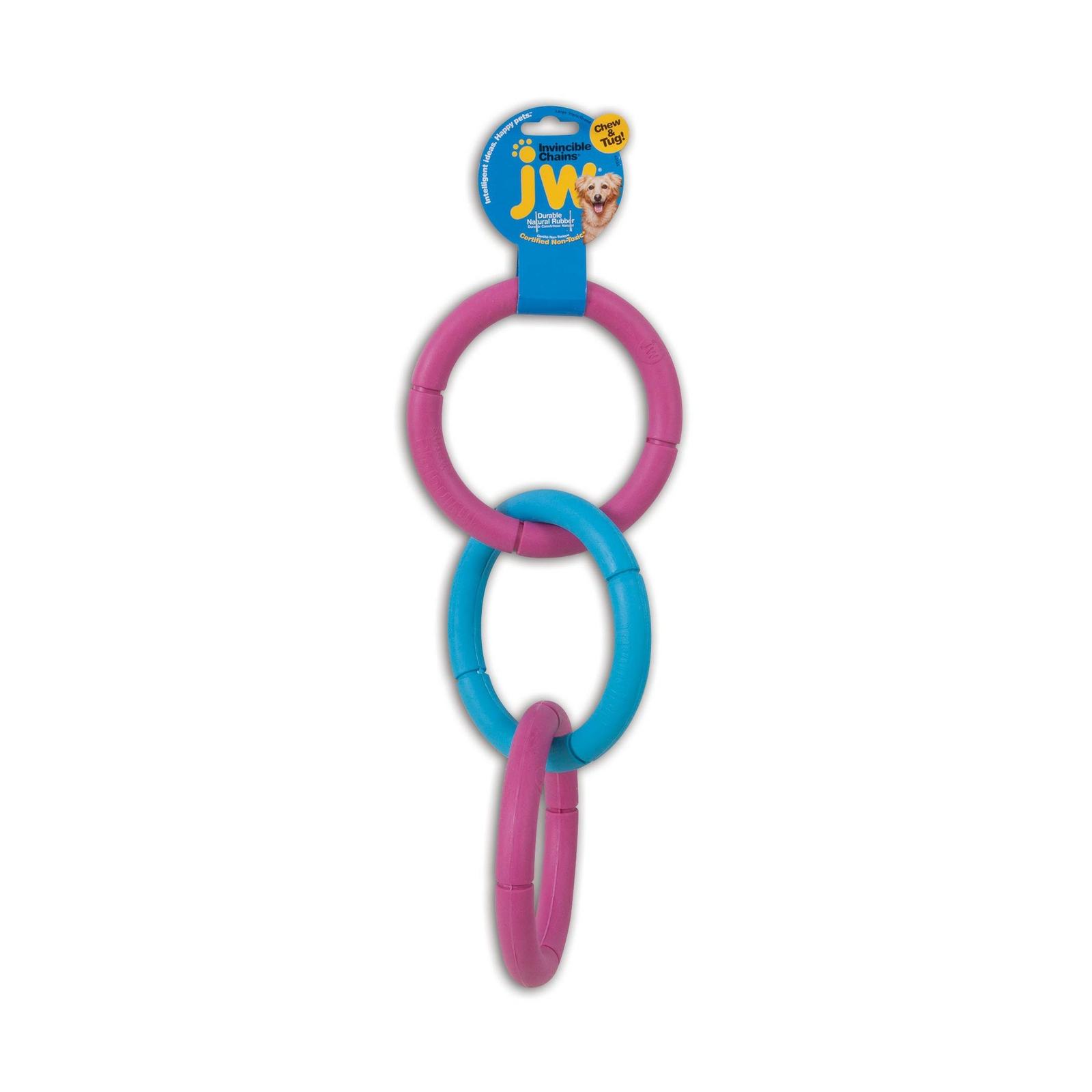 Durable Pet Supplies Natural Resilient Rubber Rings Multicolor Large