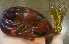 Viking Glass Amber Whale Paperweight/Figurine vintage Art Glass Beach — photo 5
