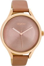 SALE Oozoo Damenuhr Lederarmband rosegold/pinkgrau Ø42mm C8632