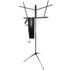 Hamilton KB200CB Music Stand ,Folding w/Clutch.Black w/bag