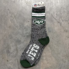 New York Jets Got Marbled Grey Green NFL Team Crew Socks Large 504MAR 10-13