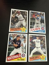 2020 Topps 1985 35th Anniversary Insert Lot Of 4: Fisk, Turner, Snell & Baez