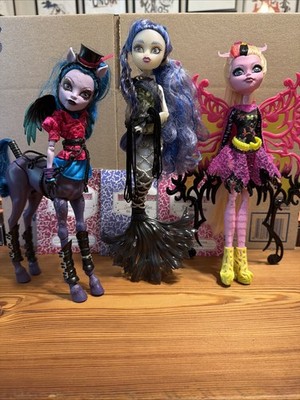 Monster High Freaky Fusion Hybrids Avea, Sirena And Bonita Dolls Diarys  Damaged