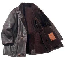 90s HAI SPORTING GEAR Shearling Coat Issey Miyake Brown Lambskin M F/S