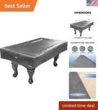 Elegant Waterproof Billiard Table Cover - Heavy Duty Leatherette, Fits 8' Tables