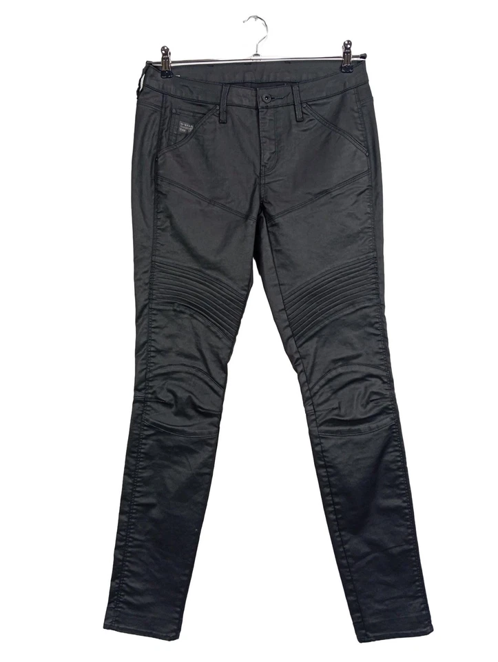 G-STAR RAW Pantalón de efecto piel Mujeres Pantalón Talla EU 38 negro - Imagen 1 de 4