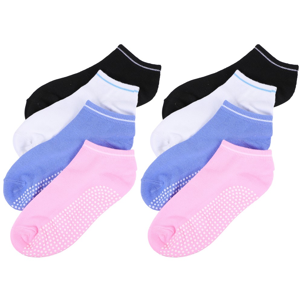 SAOLA 4 Pairs Chaussettes De Bateau Sol Antidérapant Aux Femmes Fitness Confortables