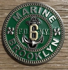 FDNY Fire Department Of New York Marine 6 Challenge Coin