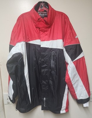 Tour Master Defender 2.0 Mens Motorcycle Rain  Jacket Red Black White Sz XL