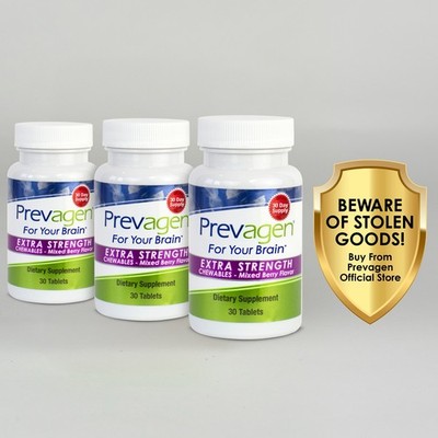 Prevagen Extra Strength 20mg Mixed Berry Chewables - 3 Pack (90-Day Supply)