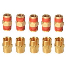 Solid Brass Air Hose Fittings Male And Female Couplings 1/4 Inch X1/4 Inch Npt W
