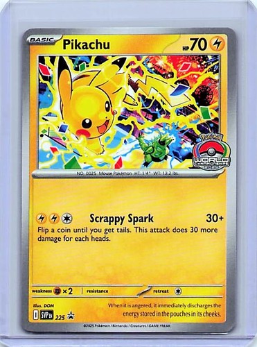 SV: Scarlet & Violet Promo Cards #225 Pikachu 2025 Worlds