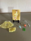 1959 Vintage Barbie Sweet Dreams #973 Yellow Sleep set with accessories