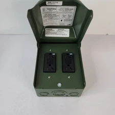 Midwest Electric Products 2-20 Amp Backyard Outlet with GFCI Receptacles