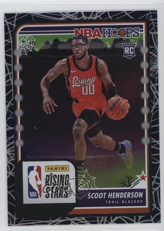 2023 Panini Haunted Hoops Rising Stars Holo Webs Scoot Henderson #280 Rookie RC