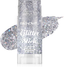 Silver Body Glitter Stick, Metallic Gel Face Glitter for Women and Girls, Gel Fo