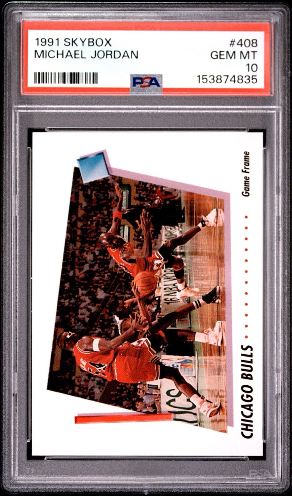 1991 SKYBOX MICHAEL JORDAN GAME FRAME CHICAGO BULLS PSA 10