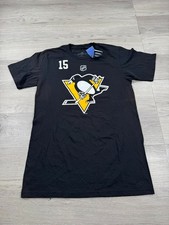 Pittsburgh Penguins Shirt Mens S Black Yellow Riley Sheahan Adidas NHL #15