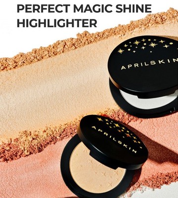 APRILSKIN Perfect Magic Shine Highlighter 5g Pressed Powder K-Beauty Makeup Neu