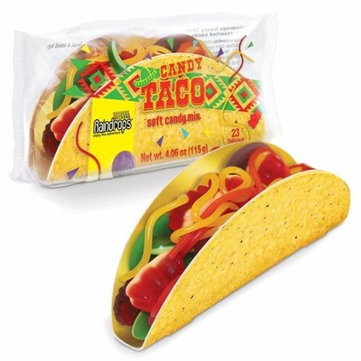 Raindrops Gummy Taco Soft Assorted Candy Multicolor 4 Ounce Pack Of 1