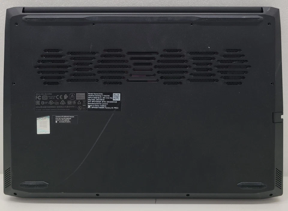 Lenovo IdeaPad Gaming 3 15ACH6 Laptop AMD Ryzen 7 5800H 16GB Ram NO HD/OS (FL) - Image 3 of 4