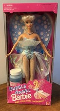 Mattel Bubble Angel Barbie Doll w/ Magic Wings Bubble Solution 11in 12443