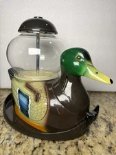 Vintage Mallard Duck Carousel Industries Gumball Machine Glass Globe Metal 