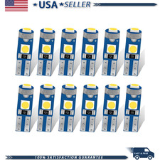 12pcs T5 74 73 37 2721 Led Bulb 12v White Car Dashboard Gauge Clustecolor White 12pcs T5 74 73 37 2721 Led Bulb 12v White Car Dashboard Gauge Clustecolor White