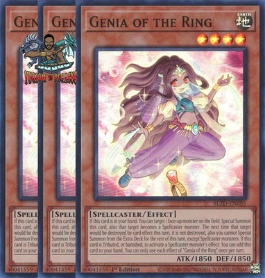 Yugioh! 3x Genia of the Ring BLZD-EN085 Super Rare 1st Ed NM
