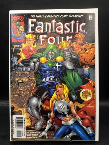 Vintage 2000 Marvel Fantastic Four #26 Comic Book Dr Doom Claremont Larroca VF+