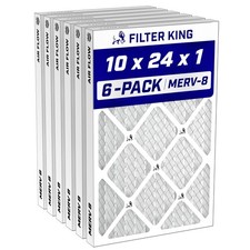 Filter King 10x24x1 Air Filter MERV 8, AC Furnace Filters 6-Pack