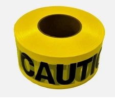 CH Hanson 3" x 300' x 2ml Yellow Caution Tape Roll
