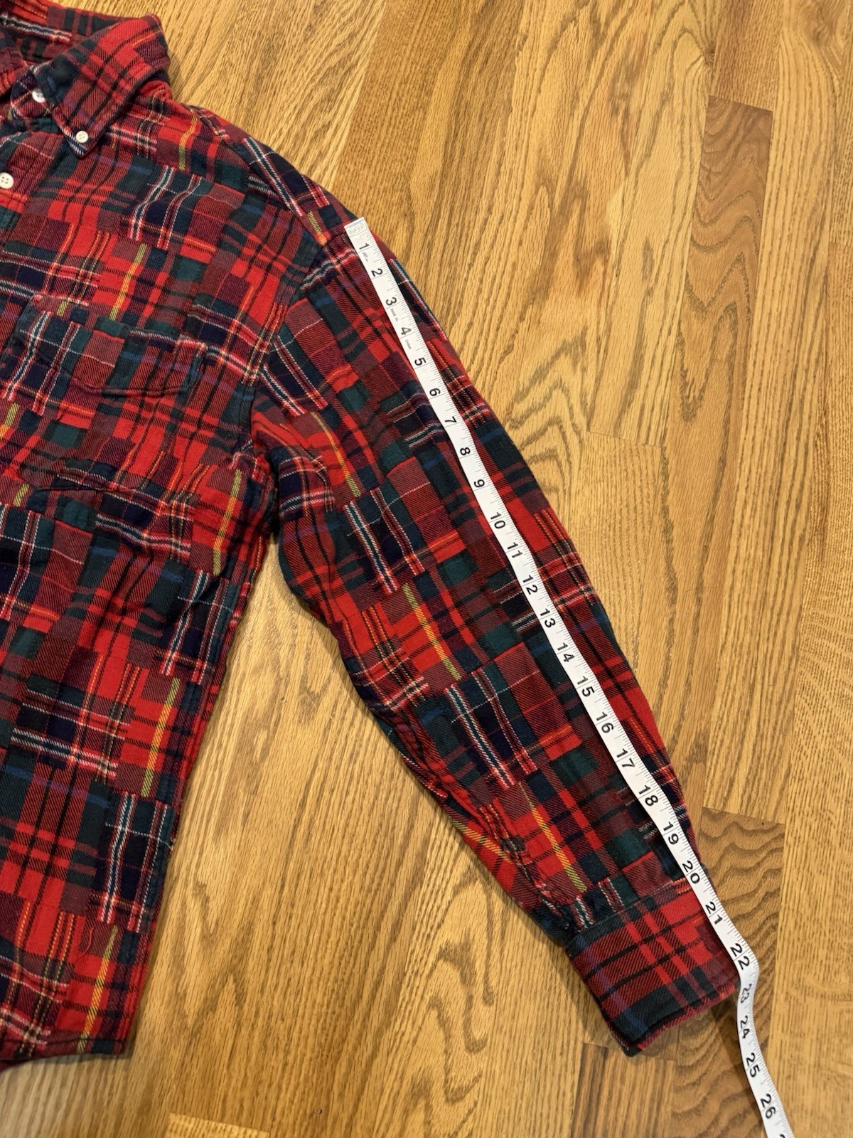 Vintage GAP Patchwork Flannel Button Up Shirt Men… - image 8