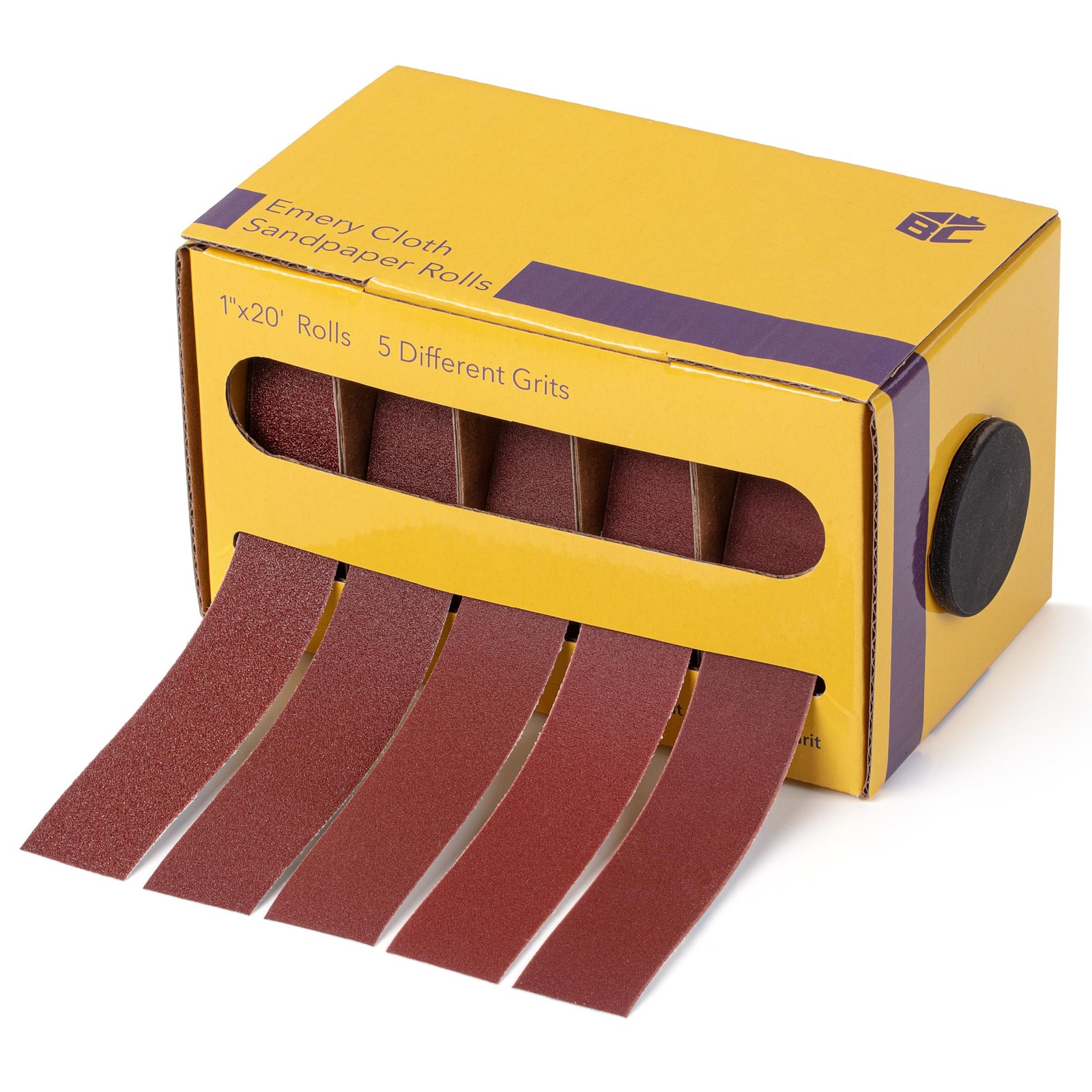 Bates- Emery Cloth Roll, 1" x 20 FT, 5 Pack, 20 5 Rolls