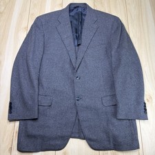 CANALI Cashmere Wool Soft Flannel Blue Half-Lined Sport Coat Mens Sz 44R Blazer