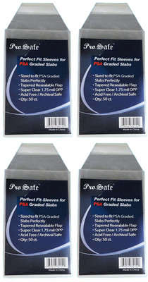 200 Pro Safe PSA Graded Slab Perfect Fit Sleeves Resealable Soft Bag Poly