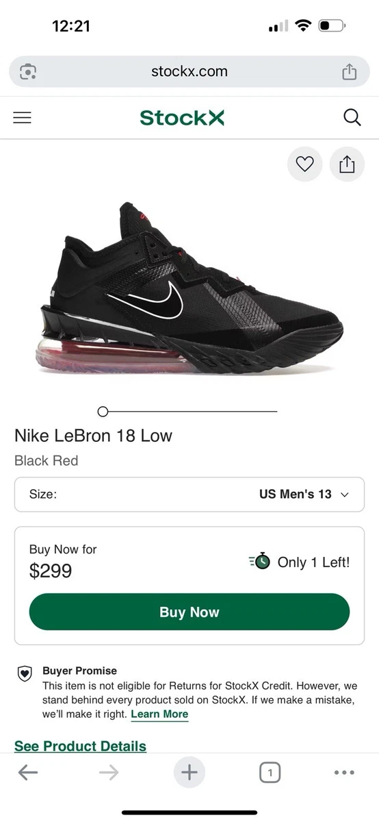 Preços baixos em Nike LeBron 18 EP Low Bred | eBay