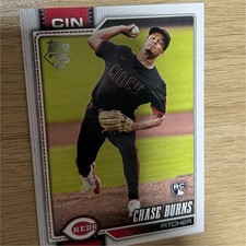 2026 Topps Series 1 Chase Burns Cincinnati Reds #312 Rookie Card (RC) Base