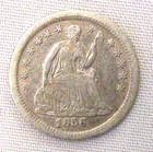 #109 An 1856 Silver Seated Liberty Half Dime