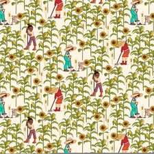 1/2 Yard Fabric - Sunflower and Farmers Cream by Belle & Boo  Michael Miller