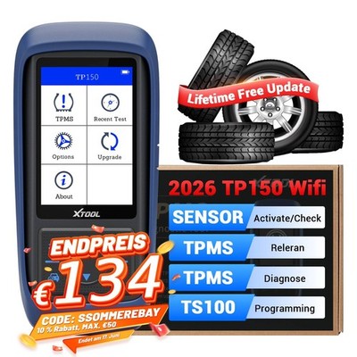 2026 XTOOL TP150 Wireless WiFi Auto Reifendruck TPMS Programmierung Diagnosetool