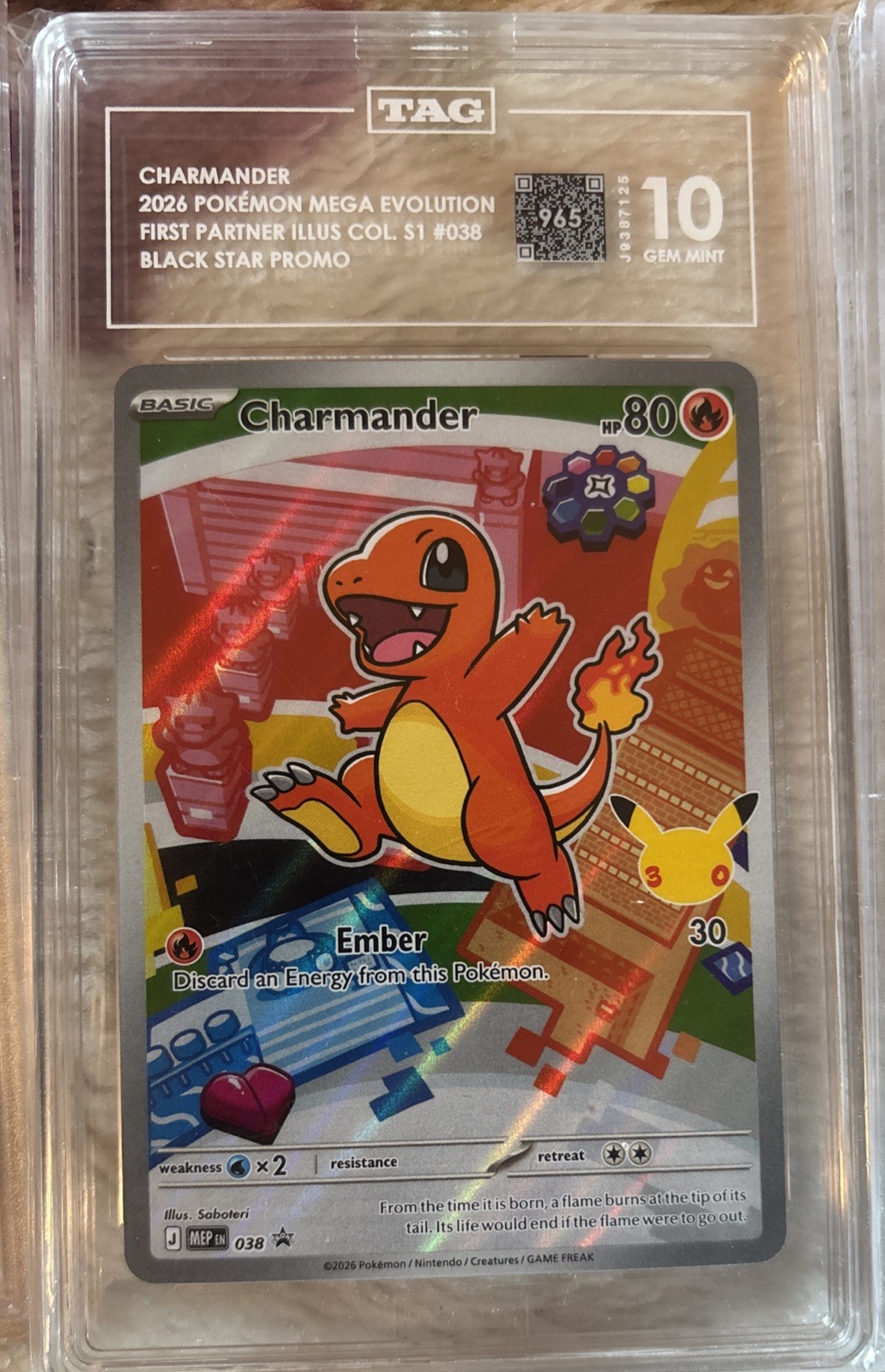 pokemon series 1 first partner illustration PSA 10 Tag 10  view 4