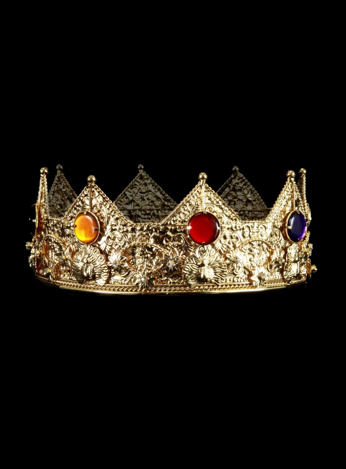 Goldene Krone - Eleganter Kopfschmuck für die Märchen-, Fantasy- und LARP-Welt - Bild 1 von 1