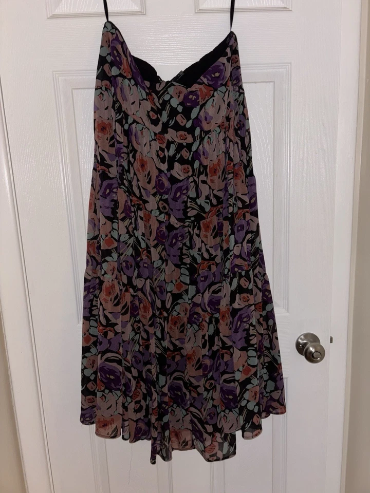 Maxi falda Ralph Lauren para mujer talla 12 estampado floral talla grande Foto 2 de 3