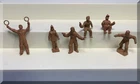 VINTAGE MARX PLAYSET REX MARS TOM CORBETT BROWN RUBBER FIGURES - FREE SHIPPING