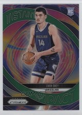 2024-25 Panini Prizm Instant Impact Green Prizm Zach Edey #25 1lg7